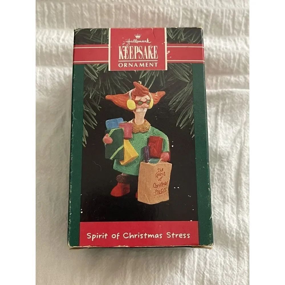 Hallmark Keepsake THE SPIRIT OF CHRISTMAS STRESS Maxine Ornament vintage 1992